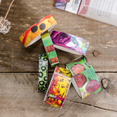 Dina Wakley Media Assorted Washi Tape — Spotted Collage