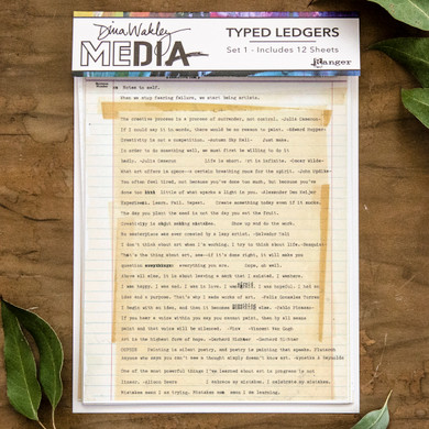  Dina Wakley MEdia Typed Ledgers Set 1