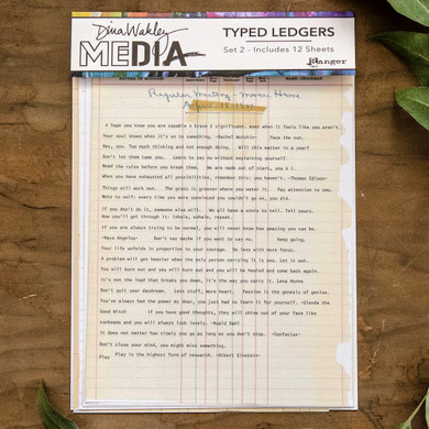Dina Wakley MEdia Typed Ledgers Set 2
