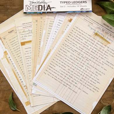 Dina Wakley MEdia Typed Ledgers Set 2