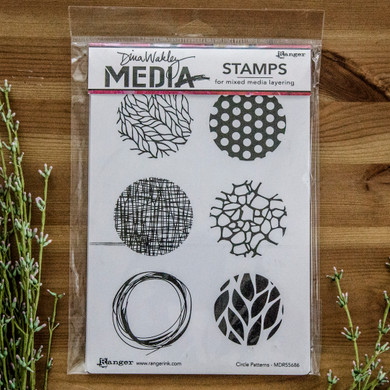 Dina Wakley Media Circle Patterns Cling Stamp Set