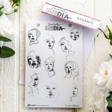 Dina Wakley Media The Littles Cling Stamp Set