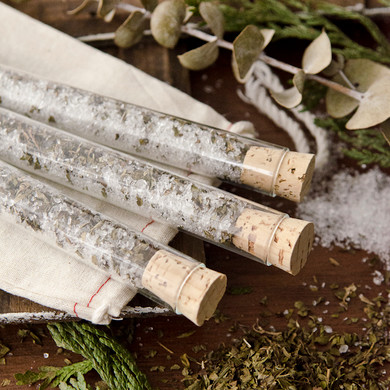 Peppermint Bath Salts Vials DIY Kit
