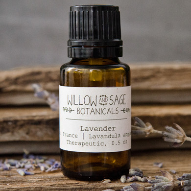 Lavender Essential Oil by Willow and Sage Botanicals, 0.5 oz.