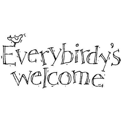 Welcome Wood Mounted Stamp by Karen Foster