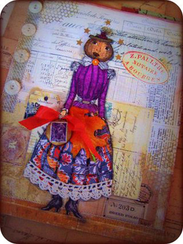 Pumpkin Woman Collage Project by Barbara Smith