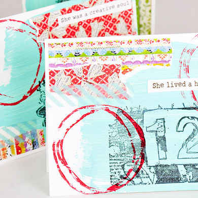 She Art Collage Cards Project