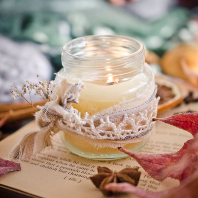 Homemade Fall Candle with 8 Scent-Sational Blends by Danielle Williams