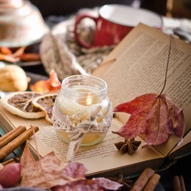 Homemade Fall Candle with 8 Scent-Sational Blends by Danielle Williams