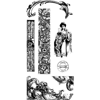 Venetian Flourish Clearly Impressed Stamp Set by Maureen Blackman