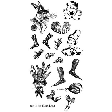 Out of the Hurly Burly Clearly Impressed Stamp Set by Sandra Evertson